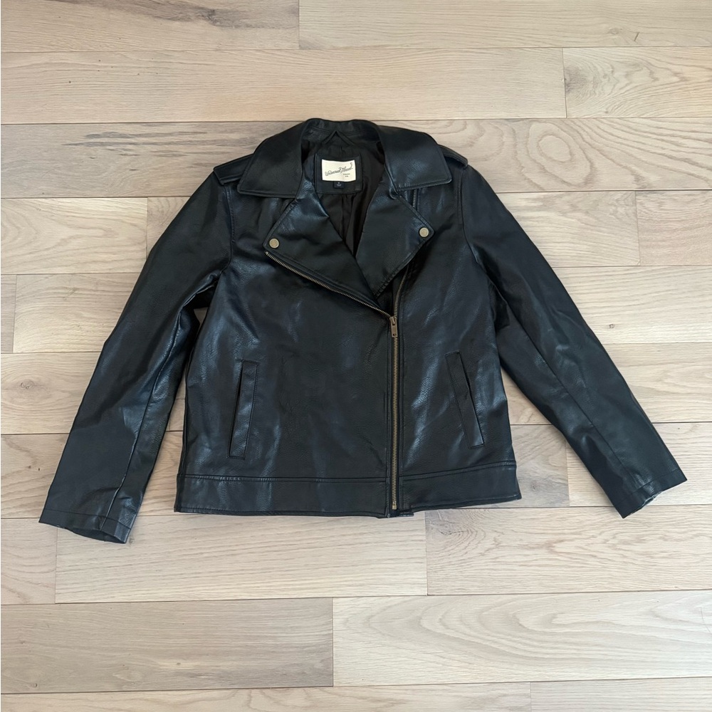 Classic Black Leather Moto Jacket